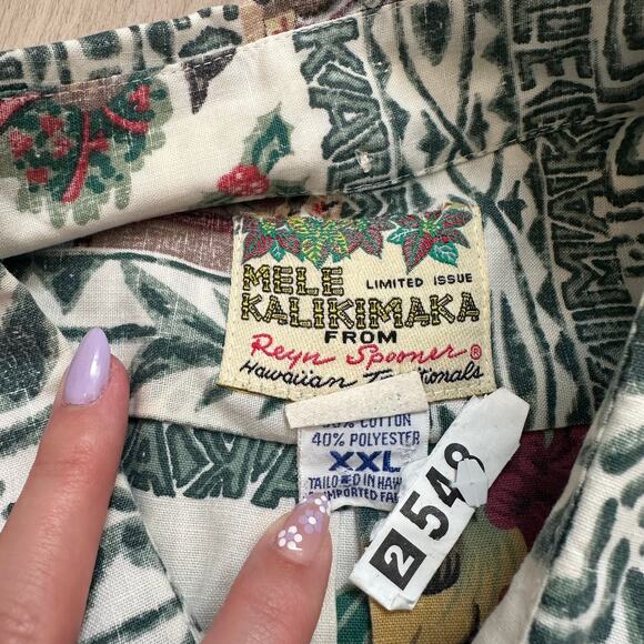 Reyn Spooner vintage 1999 Mele Kalikimaka Limited Hawaiian Traditions shirt XXL - Picture 5 of 5